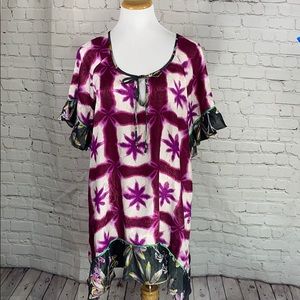 Anthropologie Shiobori Batik Blooms Dress